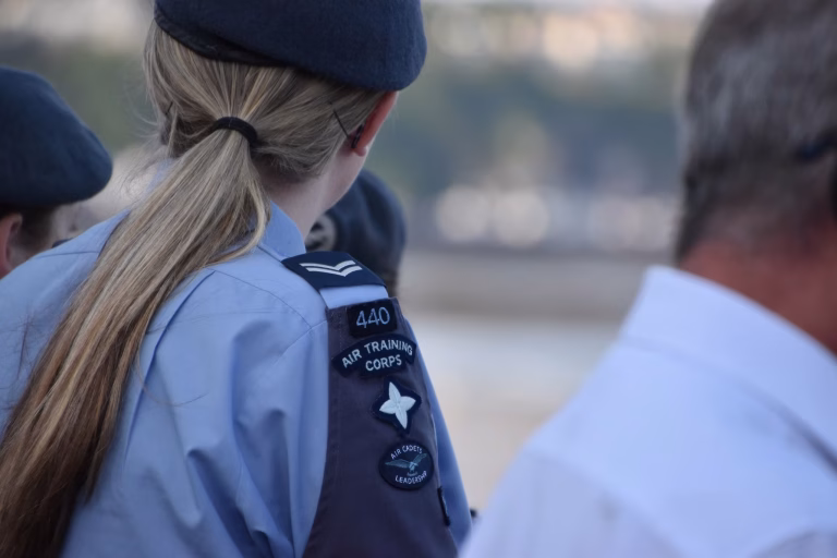 A 440 Squadron cadet at a parade